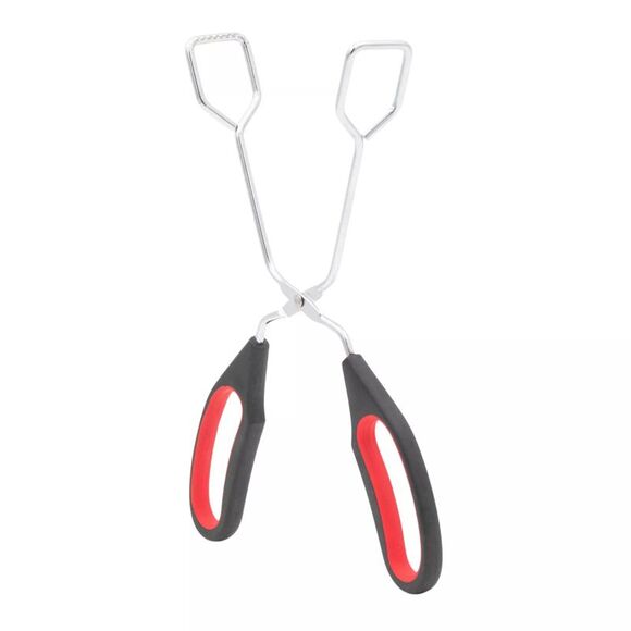 Smart Home Stainless Steel 13" Scissor Tongs with Comfort-Grip Handle, Set of 2 - Picture 4 of 5